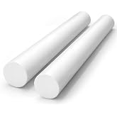 Klyyo Clyro 2 Pack 1/2''D x 12" L PTFE Rod, White | Virgin PTFE Round Bar, Machining Stock for CNC, Lathe Projects, Seals, Bushings &amp; Insulators