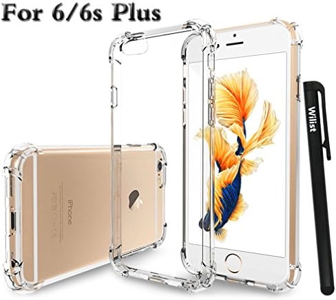 iPhone 6 6s Plus Case Wilist Apple iPhone 6 6s Plus Clear Case Transparent TPU Shockproof Impact Protection Soft Shell Design for iPhone 6 Plus or 6s Plus (5.5 Inch)