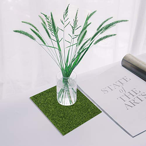 image for Tugaizi 10 Pieces Artificial Garden Grass Turf Tile Lawn Life-Like Fai