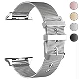 For Apple Watch Band 38mm, GEOTEL Milanese Loop Stainless Steel Band for Apple Watch Series 2 Apple Watch Series 1 Apple Watch Sport Apple Watch Edition with Classic Buckle (38MM-SILVER)