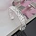 [SICHENDZ] Women Silver Fashion Open C-Shape Bracelets Cuff BangleSilver Bracelet