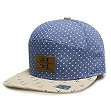 City Hunter Cs371 Denim Anchor 7 Panel Snapback Hats - 3 Colors