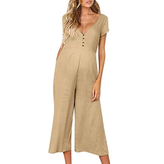 beige jumpsuit with sleeves