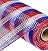 4th of July Deco Poly Mesh, Red White Blue - 10 inches X 10 Yards