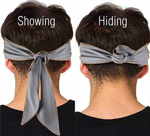image for E LV Head Tie Sports Headband (3 Pack) - Dry-Fit Sweatband for Running