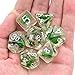 Green Flowers Dice Sets Polyhedral DND Dice for Dungeons and Dragons Role-Playing Tabpletop Game