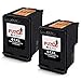 FUZOO (2 Black) HP 61XL Remanufactured Ink Cartridges with Ink Level Used for HP Officejet 4630 2620 4632 4635 ENVY 4500 5530 5531 5532 5534 5535 5539 Deskjet 1000 1010 1050 1510 2510 2542 3050 3510
