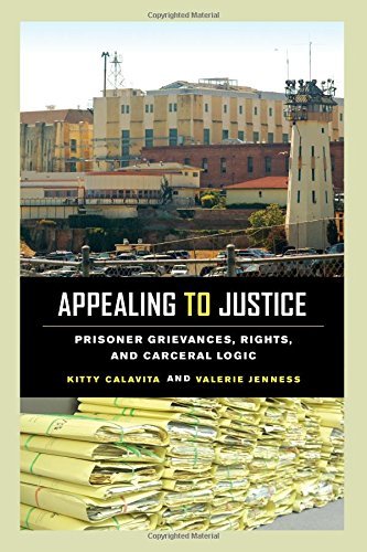 The cover of Appealing to Justice. There is an image of a prison above the title and stacks of papers below.