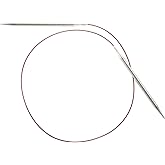 ChiaoGoo 32-Inch Red Lace Stainless Steel Circular Knitting Needles, 8/5mm
