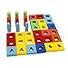 Agirlgle Wooden Educational Learning Toys Shape Color Sorter Recognition Geometric Board Block Puzzles Toys Preschool Stacking Block Toddler Toys for Age 3 4 5 Years Old and Up Kid Children Baby