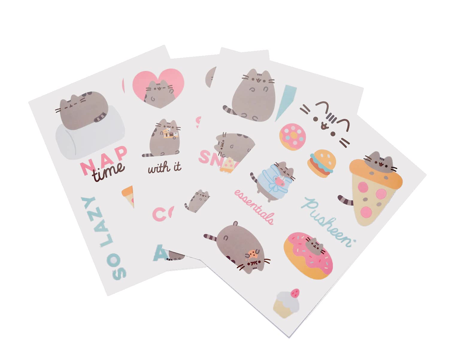 Grupo Erik Reusable Stickers - Pusheen Gifts for Cat Lovers | Waterproof & Removable Laptop Stickers for Adults & for Children | Pusheen Cat Gifts Under 5 Pounds