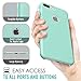 MoKo Case for iPhone 7 Plus - Slim Fit Shockproof Liquid Silicone Gel Rubber Protective Case Soft Touch Back Cover for iPhone 7 Plus, Sea Blue (Mint Green)