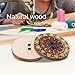 100Pcs Decorative Buttons for Crafts 1 Inch Vintage Wood Buttons with 2 Holes for DIY Sewing Craft Decorative, Mixed Pattern (25mm)