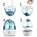 Bartnelli Ultrasonic Cool Mist Humidifier with Ultra-Quiet Operation – 3.5L Tank for Water – 360° Mist Nozzle - Automatic Shut Off – Certified Safety – 7 Color Night Light