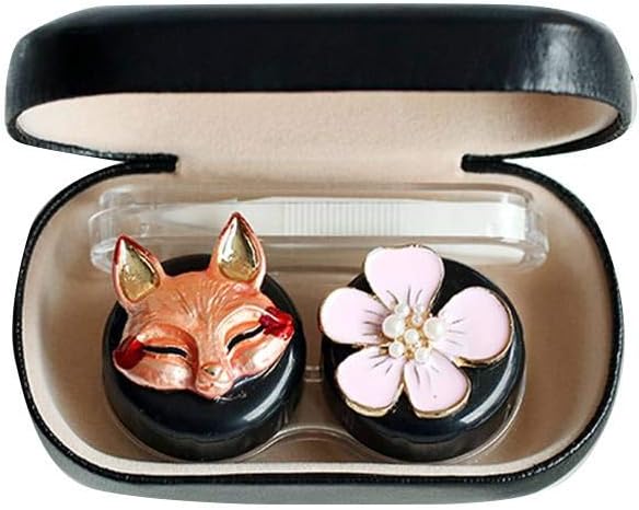 Yangge Yujum Cartoon Animal Contact Lens Case Plastic Hard Contact Lenses Box Cute Eyeglass Case Lens Container