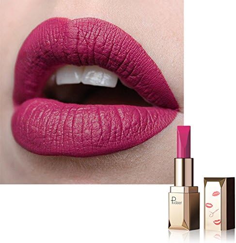 PUDAIER 26 Colors Matte Lipstick, Long Lasting Creamy Waterproof Lip Gloss, All-Day Smudge Proof Makeup with Non-Toxic Formula, Great Gift for Wife, Girlfriend, Women (Color 17)