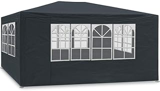 MaxxGarden Festzelt Partyzelt 3x4m Anthrazit - 12m² Pavillon mit 4 aufrollbaren Seitenwänden - wasserabweisend - UV-Schutz 50 + - Farbauswahl