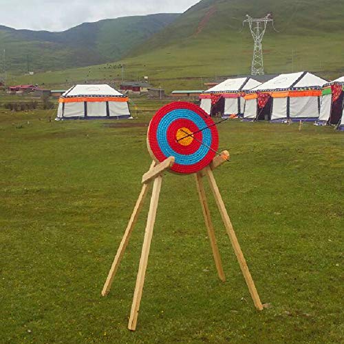 dostyle Traditional Solid Straw Round Archery Target Shooting Bow Coloured Rope Target Face Three Layer for Shooting Practice