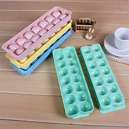 STORE-HOMER - Plastic Ice Tray 14 Grid 3D Round Ice Ball Maker Globe Form Frozen Mold Ice Cube Popsicle Maker Forma De Gelo Kitchen Moulds
