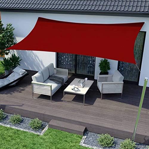 シェードセイル 遮光ネット 丈夫な 洗濯可能 ベランダ 真紅 庭下 庭先用 公式 廊下 収納袋付き6x7m