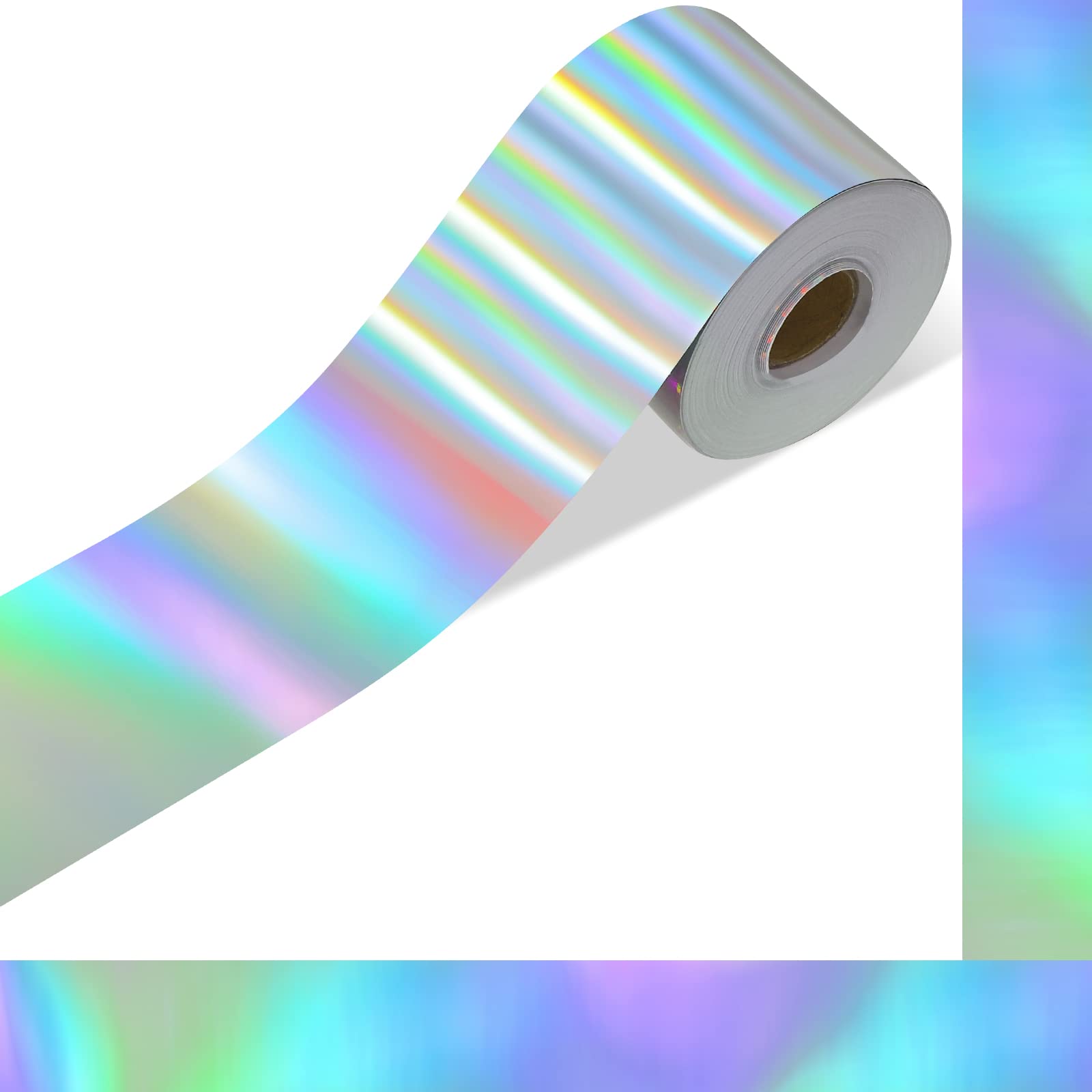 Photo 1 of Outus 68 Feet Iridescent Bulletin Board Borders Classroom Decor Iridescent Straight Rolled Border Trim Bulletin Borders for Teacher Students Classroom Chalkboard Office Home Decorations