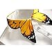 Shinywear Unique Yellow Butterfly Shape Decorative Collar Shirt Blouse for Women, One Size
