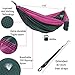 RICHKA Camping Hammock - Double Hammock - Portable Hammock - Best Outdoor Travel Hiking Patio Beach Hammock - Parachute Lightweight Nylon Hammock - Two Person Hammock - Large Hammock (Green, Purple)