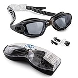 Naga Sports Marine Swimming Goggles - Anti Fog Anti Shatter Leakproof Waterproof with UV Protection for Men Women Kids Adults - Gray