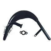 HXGXKBQ Performance Exhaust Muffler Expansion Chamber Pipe Silencer Gasket | for 2 Stroke 50cc 66cc 80cc 100cc Engine Gas Motorized Bicycle Motor Bike Black