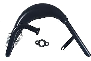 HXGXKBQ Performance Exhaust Muffler Expansion Chamber Pipe Silencer Gasket for 2 Stroke 50cc 66cc 80cc 100cc Engine Gas Motorized Bicycle Motor Bike