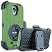 ULAK Galaxy S4 Case, S4 Case - Knox Armor Shockproof Hybrid Rugged Rubber Holster Case Defensive Cover for Samsung Galaxy S4 IV i9500 w/Swivel Locking Belt Clip Kickstand -Army Green/Black