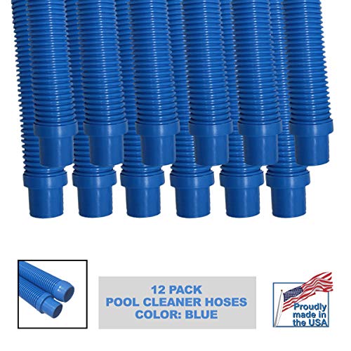 Destroyer Plastics 1 Year Manufacture Warranty Universal Swimming Pool Cleaner Hose 48" Long Kreepy Krauly Baracuda G3 G4 Hayward Navigator Pool Vac Ultra AquaBug (12, Blue) - Thumbnail 2