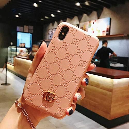 Phone case for iPhone 7 Plus Case, iPhone 8 Plus Case, Elegant Street Fashion PU Leather Slim Fit Hard Cover Case for iPhone 7 8 Plus -Beige