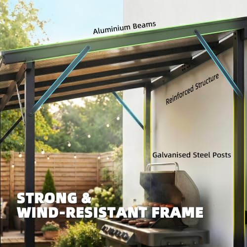 Outsunny 8x5 Hardtop Grill Gazebo Review: Lean-to BBQ Shelter with UPF50+ Roof image 21