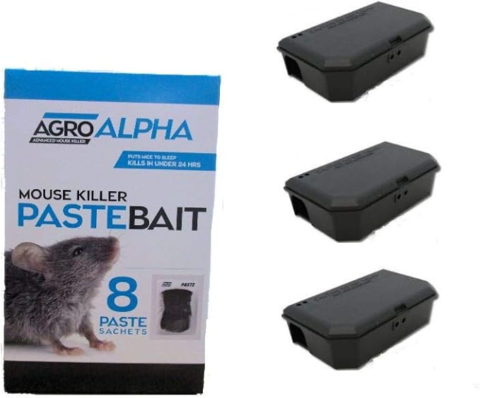Mouse Killer Humane Poison Bait Sachet Blocks Super Strength + 3 boxes Amazon.co.uk Garden