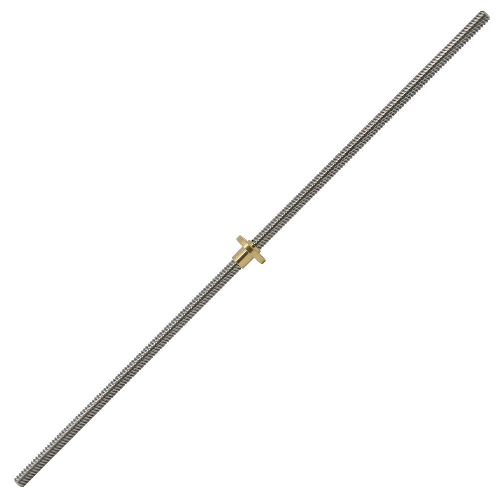 ReliaBot 700mm T8 Lead Screw and Brass Nut (Acme Thread, 2mm Pitch, 4 Starts, 8mm Lead) for 3D Printer and CNC Machine Z Axis