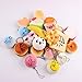 BUDI 20 Pcs Kawaii Squishies Slow Rising Jumbo/Medium/Mini Random Cake Bread Panda Bun with Phone Straps Kids Pretend Play Squishy Charms