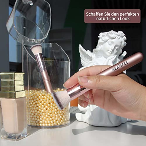Kabuki Make up Pinsel, BEASOFEE Make up Pinsel mit flacher Oberseite, Pudrige oder Flüssige Foundation - Dichte Synthetische Premium Pinselhaare Mischflüssigkeit, Blend, Concealer