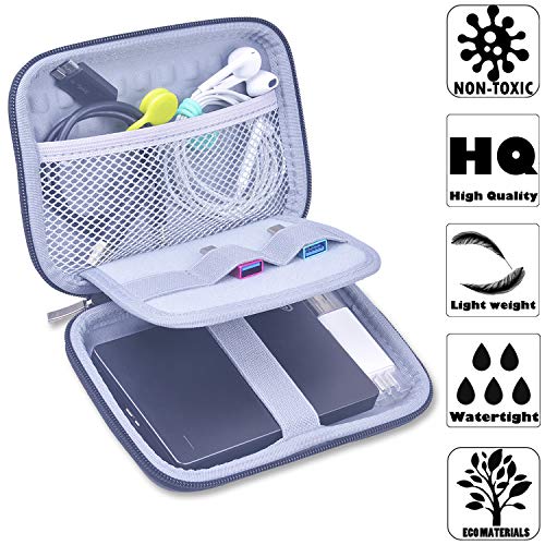 Rancco 2.5" HDD Case Travel Protective Storager for Seagate Backup Plus Slim 1T/2T, Seagate Expansion 1T/2T, Seagate Game Drive 2T, WD Elements 1T, My Passport 1T, Toshiba Canvio Advance Basics 1T/2T