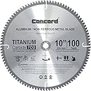 Concord Blades ACB1000T100HP 10-Inch 100 Teeth TCT Non-Ferrous Metal Saw Blade