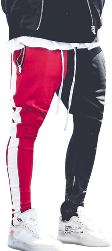 Creazrise Men Drop Crotch Funnel Pockets Drawstring Harem Pants Casual Drawstring Sweatpants