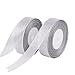 Feyarl 1-inch Wide Glitter Metallic Sparkle Ribbon by 50-yards (2 rolls X 25yd) Crafters Wedding Holiday Ribbon Home Decoration Ribbon Gift Wrap Card Making Hair Bows Floral Projects (Silver)
