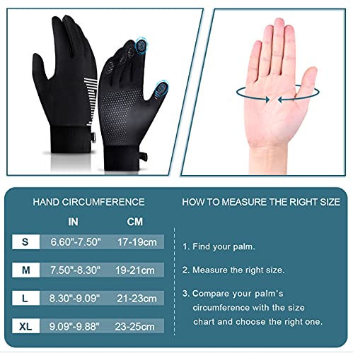 FaAmour Winter Gloves Touchscreen Gloves for Cold Weather, Men Women Gloves for Cycling Running Working Driving Hiking Fishing, Warm Thermal Soft Lining Elastic Cuff Anti-Slip
