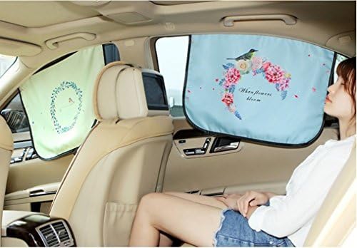 Mocase Car Side Window Sunshade Magnetic Stylish Garland Sun Block for Children Kids Girls 2 Pack