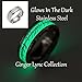 Glow in the Dark Stainless Steel Comfort Fit Wedding Band Ring - Ginger Lyne Collection