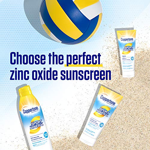 Coppertone SPORT Sunscreen Spray SPF 50, Zinc Oxide Mineral Sunscreen