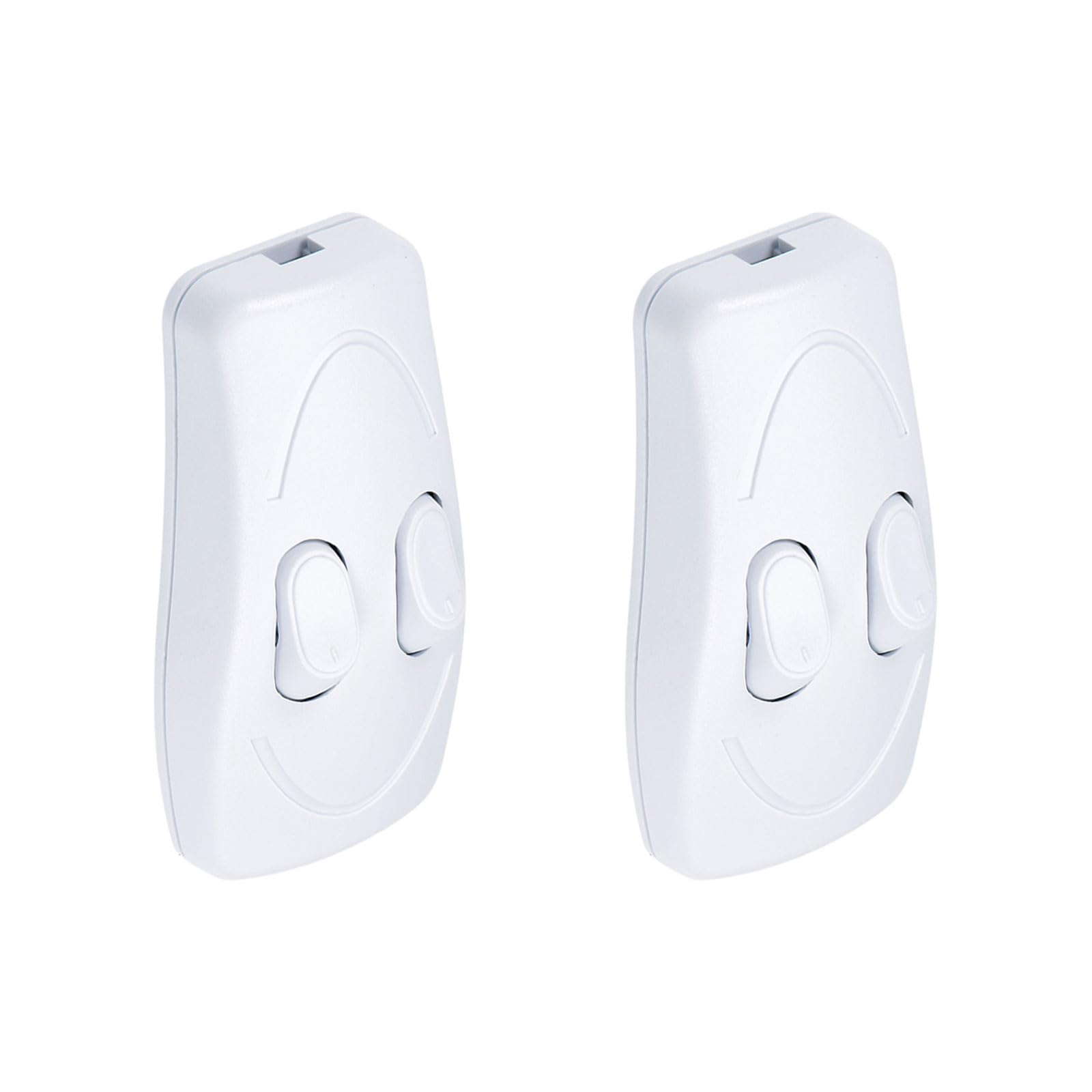 Rebower Inline Cord Switch AC 250V 1A On/Off Rocker Control Switch, [for Lamp, Desk Lighting] - 2.7x1.3 Inch/White/2 Pcs