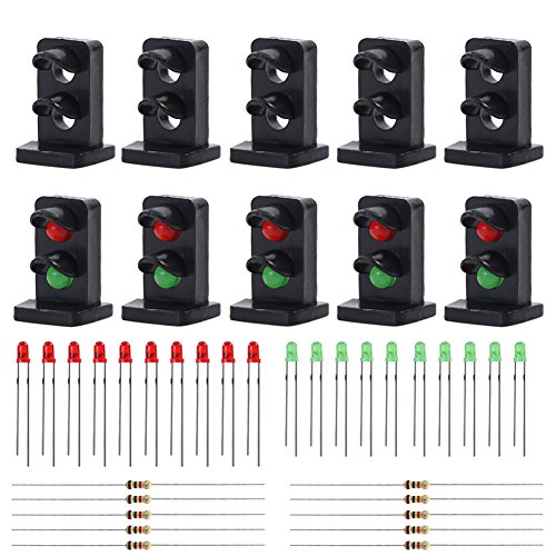 Evemodel JTD19 10 Sets Target Faces with LEDs Railway Dwarf Signal HO OO Scale 2 Aspects