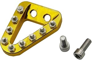 VUOZIP Motorcycle Brake Pedal Lever Tip Plate Compatible with Gas Gas GASGAS EX EC MC 125 150 200 250 300 250F 350F 450F F 2021-2023 EC300 (Gold)