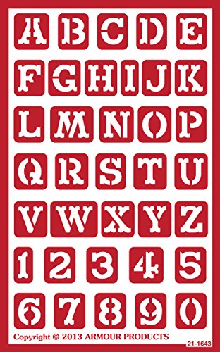 Armour Products Over N Over Glass Etching Stencil, 5-Inch by 8-Inch, Western Font